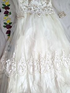 Elegant White Embroidered Dress