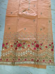 Peach Kurta garara Set