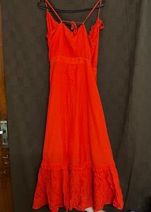 Offer✨Valentines Day Red Flounce Wrap Dres