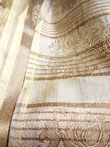 Elegant Gold &amp; Cream Fabric