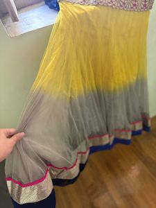 ✨ SALE Royal Blue Velvet Net Lehenga