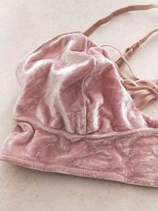 Pink Velvet Bralette