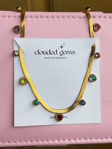 Clouded Gems Colorful Antiturnish Necklace