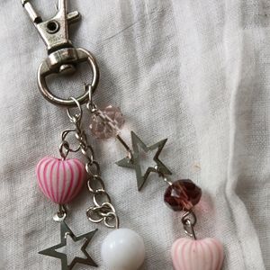 stardust heart keychain