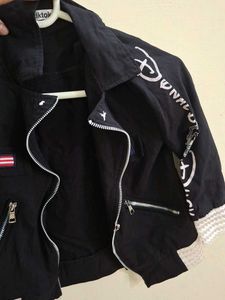 Black Jacket With White Inner &#34;With&#34; This