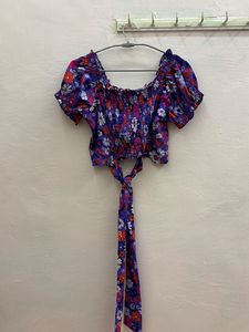 Floral Print Crop Top