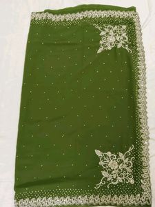 New Heavy Work Fancy Saree With Stitched Blouse (UnUsed)