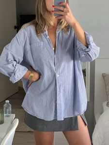 Oversized Pintresty🌸 Striped Shirt