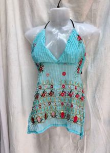 Embellished Halter Top