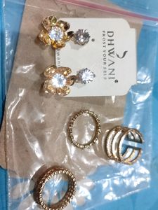 Combo Of Earrings and Rings
