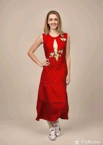 Beautiful Red Floral 👗 Dress