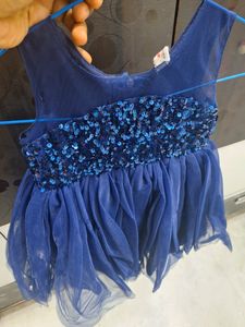 Party Wear Frock With Heavy Frill
