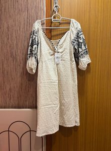 🆕”Bombay Paisley” Y2K Embroided Empire Dress