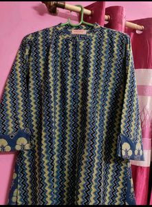 Blue Patterned Kurti