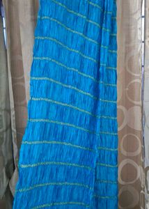 blue lace work dupatta