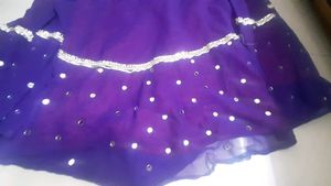 Purple Mirror Work Lehenga