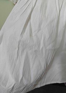 White Embroidered Peasant Top