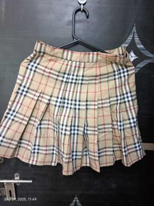 Classic Plaid Pleated Mini Skirt