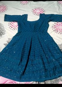 blur anarkali dupatta set 💙