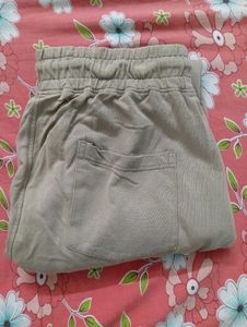 Beige Casual Joggers