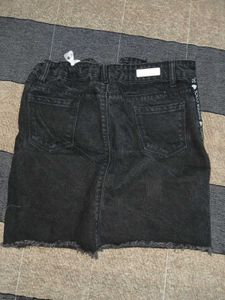 Cool Distressed Denim Skirt - Adjustable