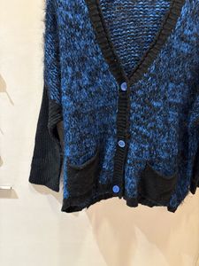 Blue &amp; Black Knit Imported Cardigan