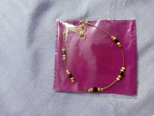 Gold & Black Bead Bracelet