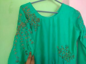 Green Anarkali Suit Set