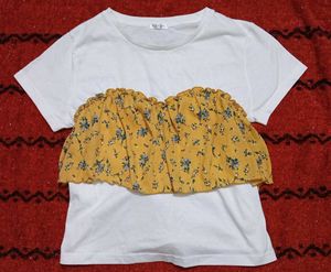 Floral Crop Top with Tee