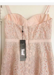 Elegant Pink Lace Mermaid Gown