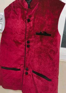 Stylish Maroon Velvet Jacket