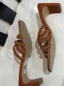 Braided Strap Heeled Sandals