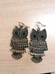 lucky Owl Dangle Earrings
