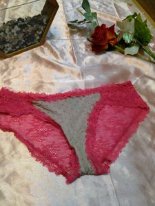 Pink Lace Hipster Panties