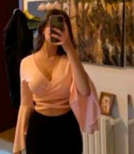Amazon Fitted Top With Flare Sleeves