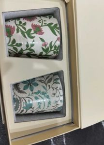 Scented Candle in floral ceramic glasses