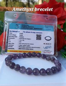 Amethyst Certified Unisex Brecelet