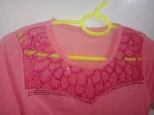 Cute Pink Embellished Top