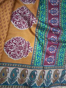 Mustard Polysilk Saree