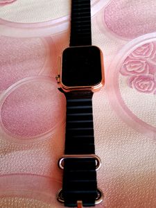 Black display watch With rose Gold frame