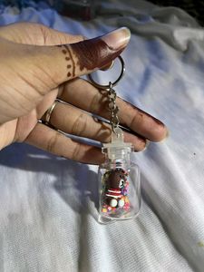 Beach Keychain with Bottle - Perfect Gift