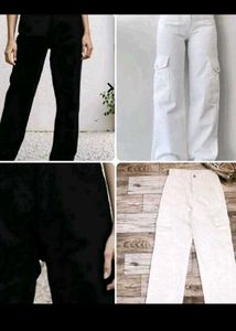 Top+Cargo+straight Fit Jeans Combo