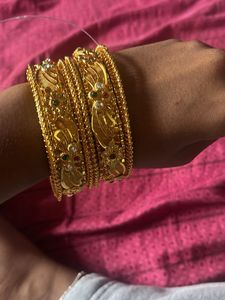 Gold Plated Bangles - Set of 6