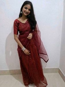 Maroon Glitter Lehenga Choli ✨