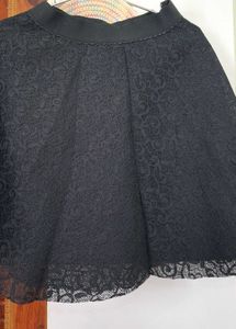 Elegant Black Lace Skirt