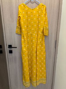 Yellow Printed Kurta