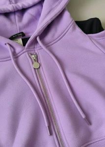 Lilac Crop  Hoodie