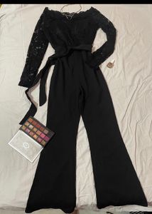 BLACK NET JUMPSUIT
