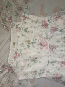 Whimsical Floral Ruffle Dress by AND