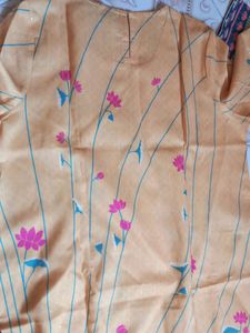 Yellow beautiful kurti with sequence all over